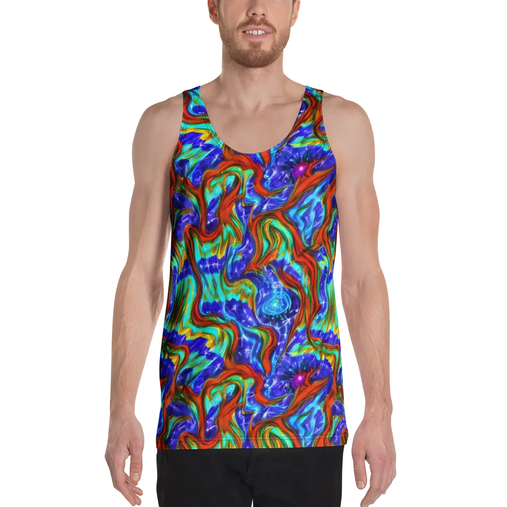 Bluefire Maze on Men's Tank Top — Front