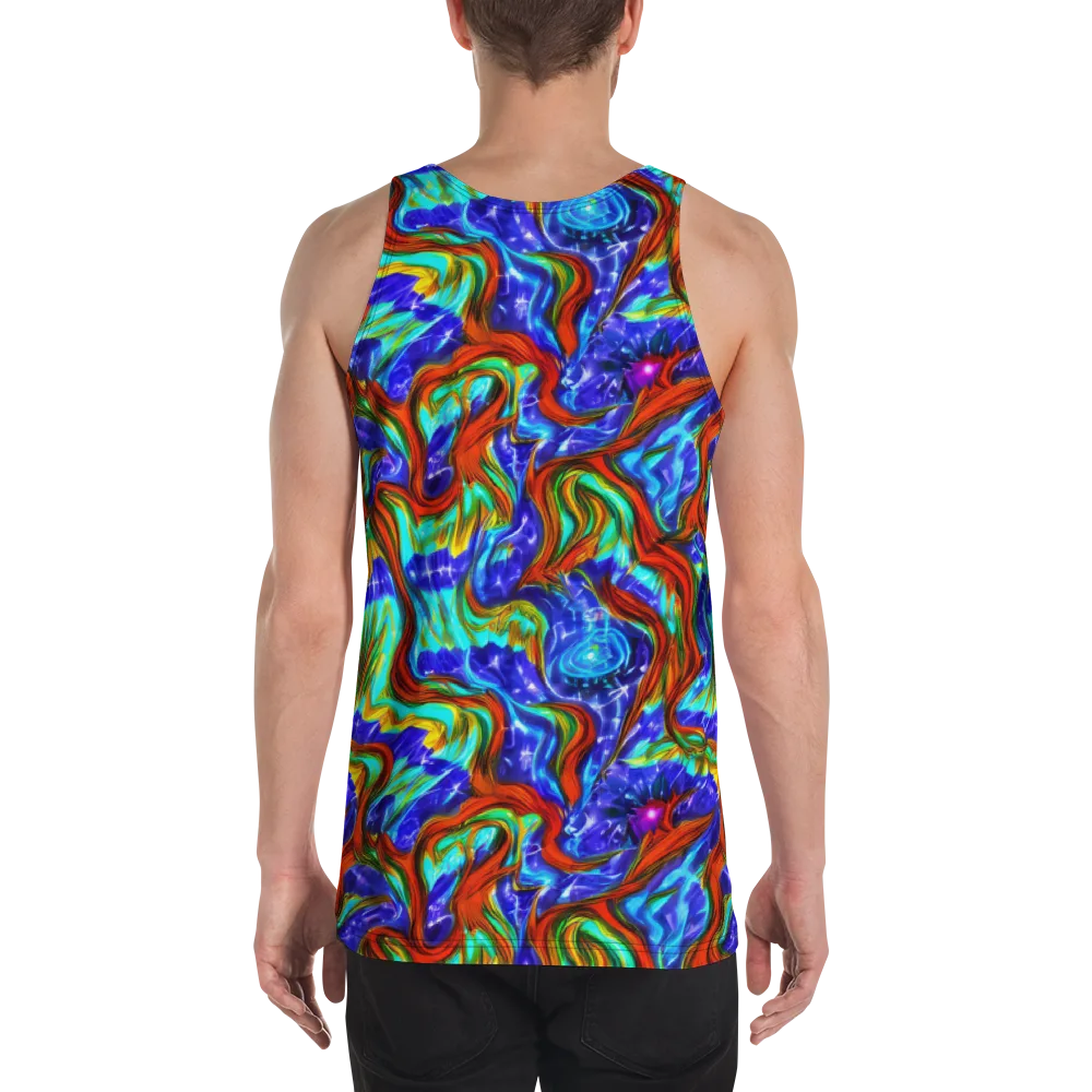 Bluefire Maze on Men's Tank Top — Back