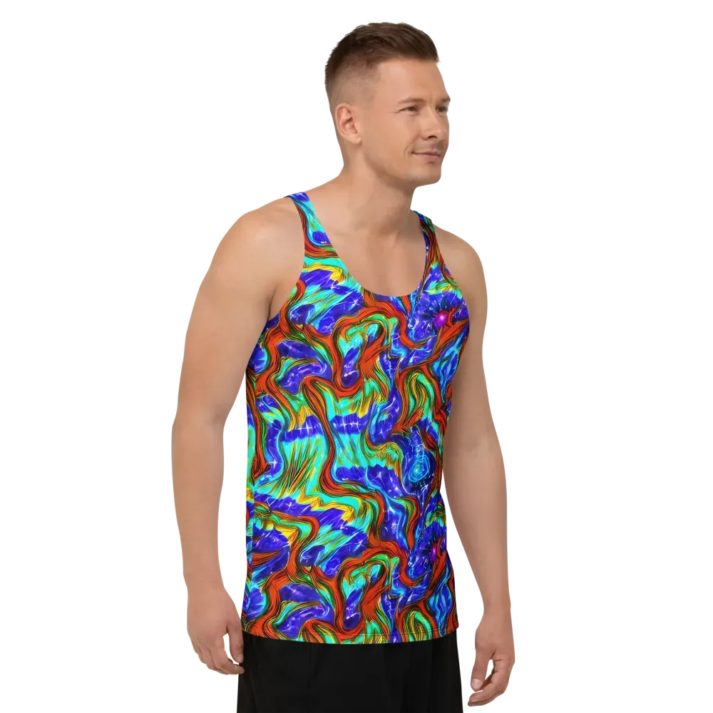 Bluefire Maze on Men's Tank Top — Right Front