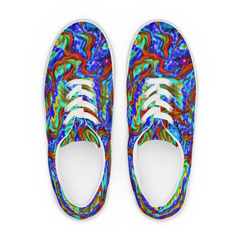 Bluefire Maze on Men's Lace-Up Canvas Shoes — Front
