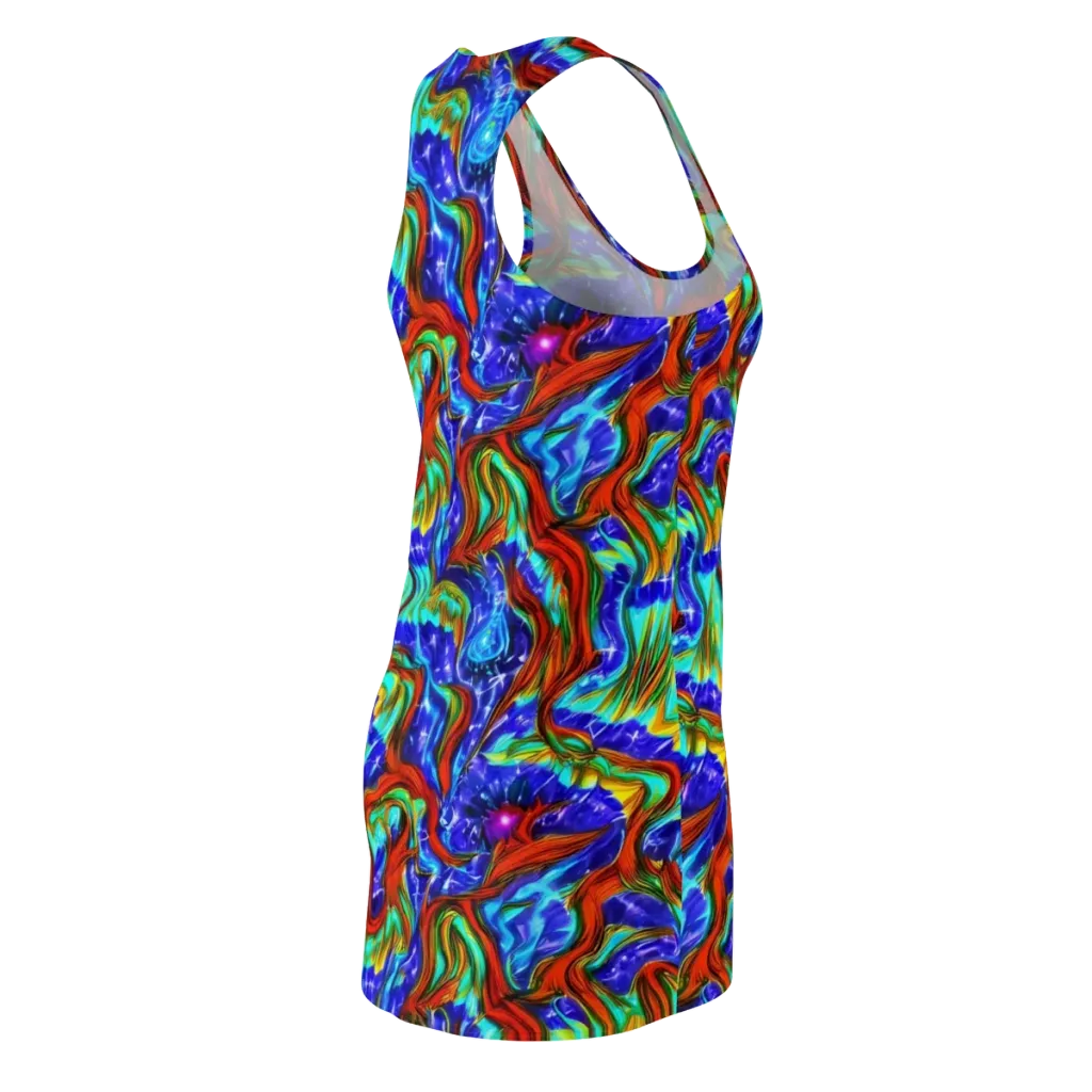 Bluefire Maze on Racerback Dress — Back Side