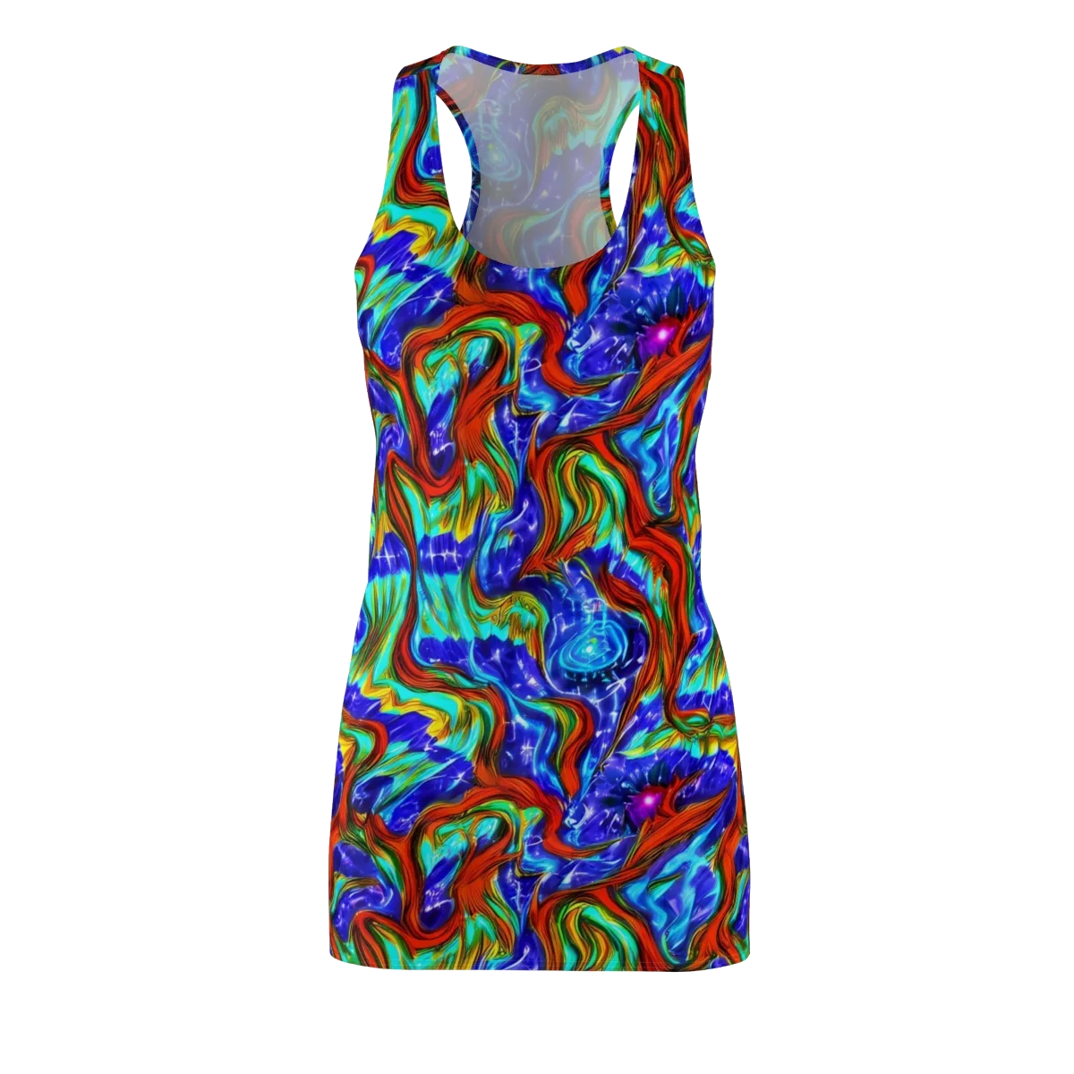 Bluefire Maze on Racerback Dress — Front