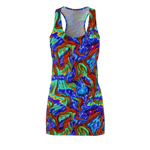 Bluefire Maze on a Racerback Dress