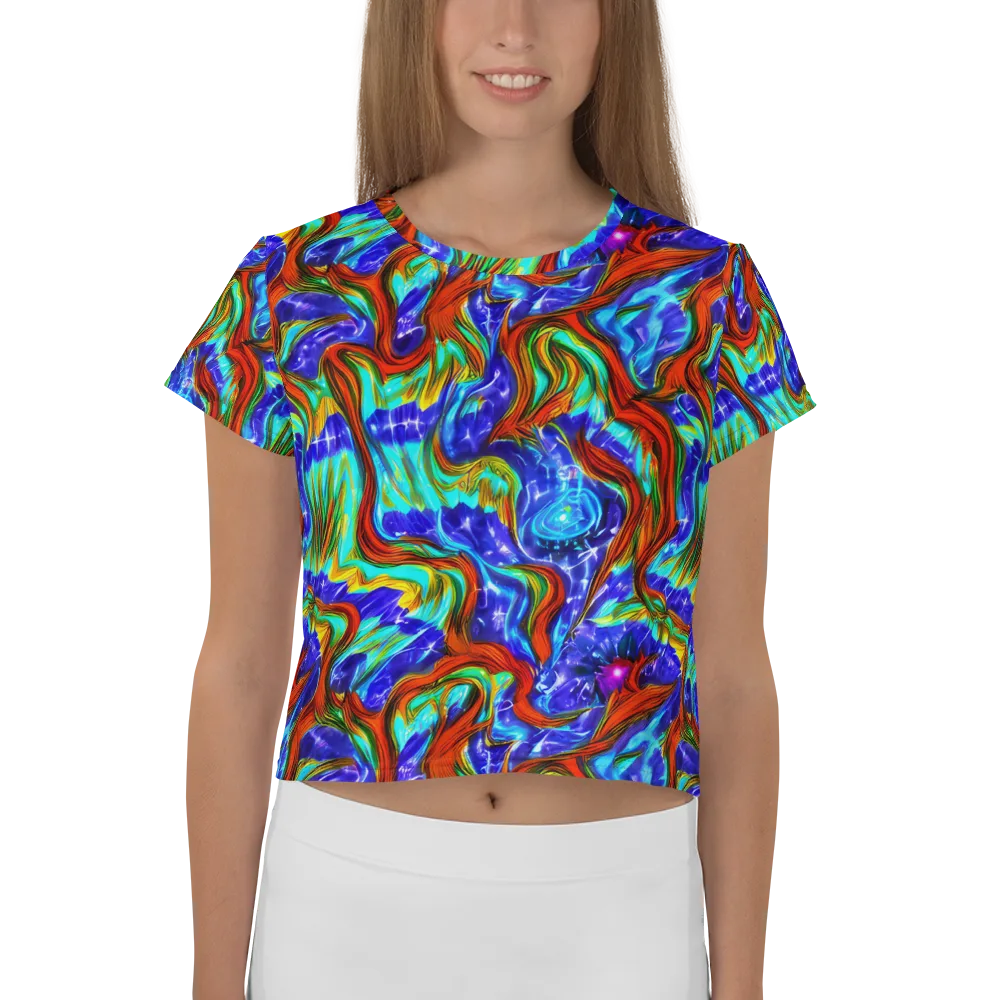 Bluefire Maze on Crop Tee — Front