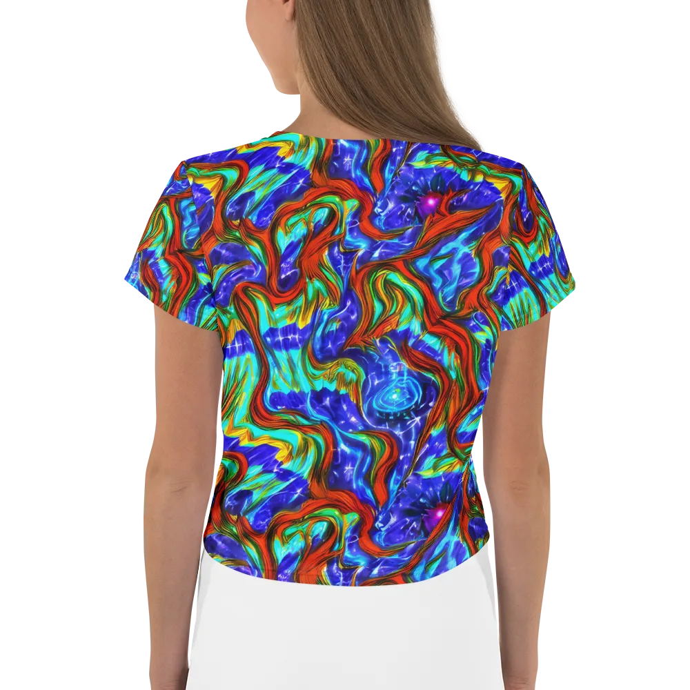 Bluefire Maze on Crop Tee — Back