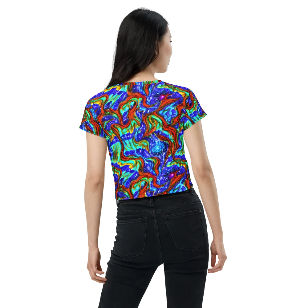 Bluefire Maze on Crop Tee — Back