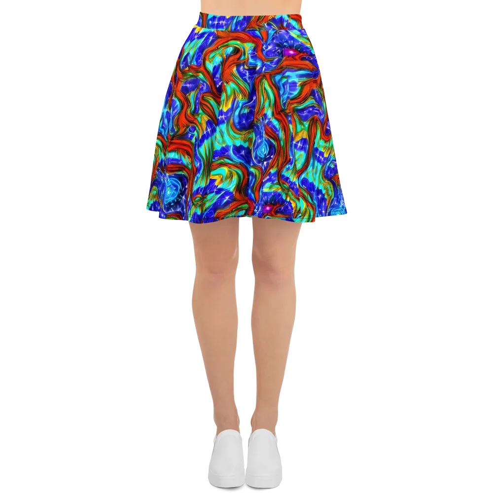 Bluefire Maze on Skater Skirt — Front