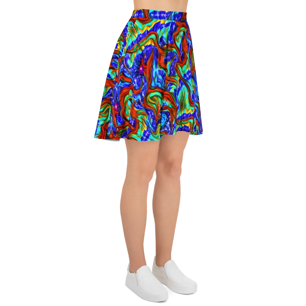 Bluefire Maze on Skater Skirt — Right