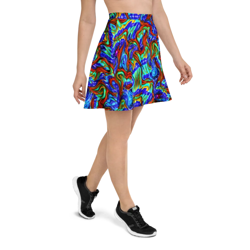 Bluefire Maze on Skater Skirt — Right