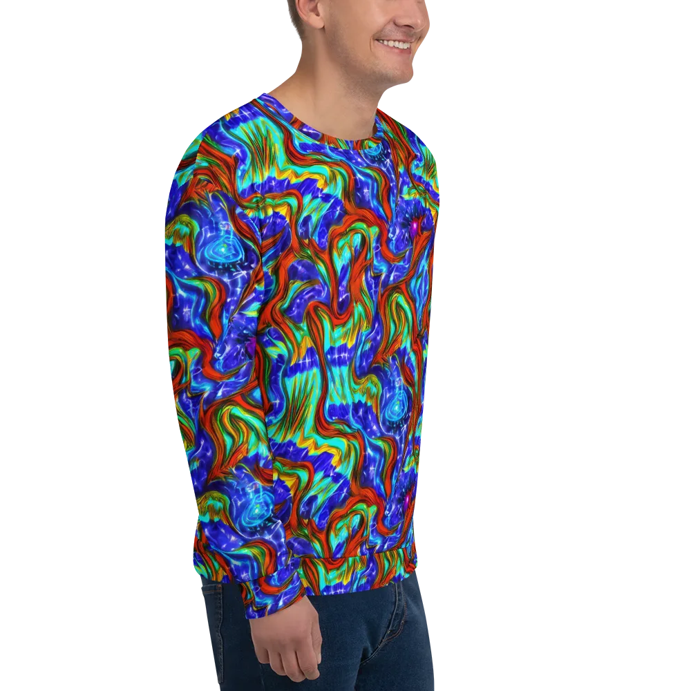 Bluefire Maze on Sweatshirt — Right Front