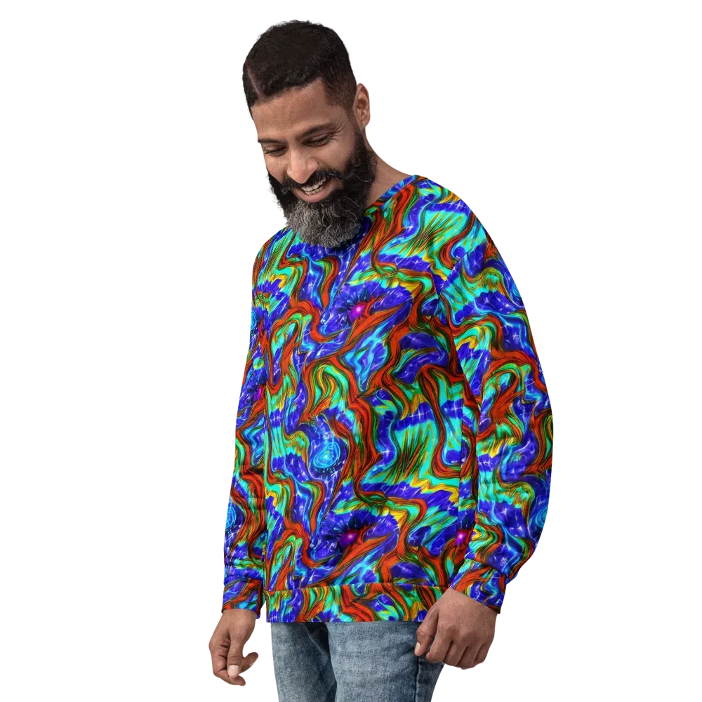 Bluefire Maze on Sweatshirt — Left Front