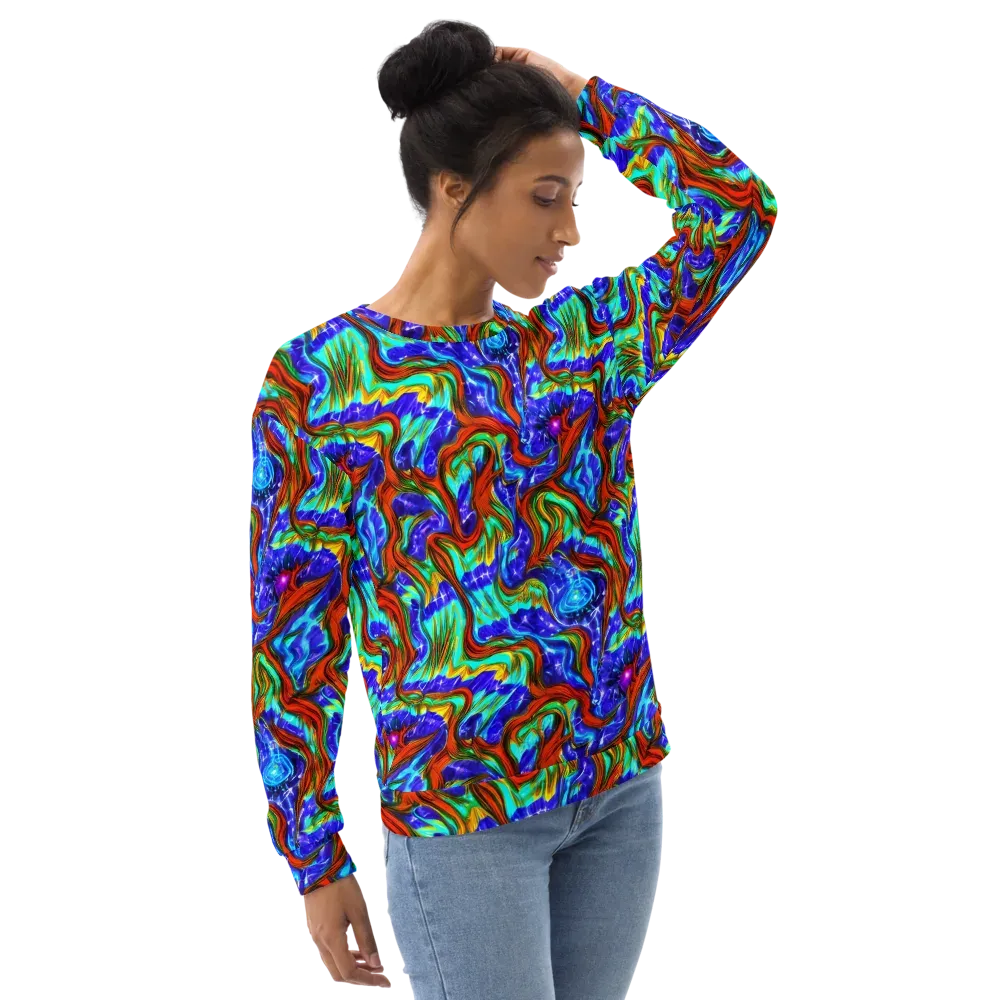 Bluefire Maze on Sweatshirt — Right Front