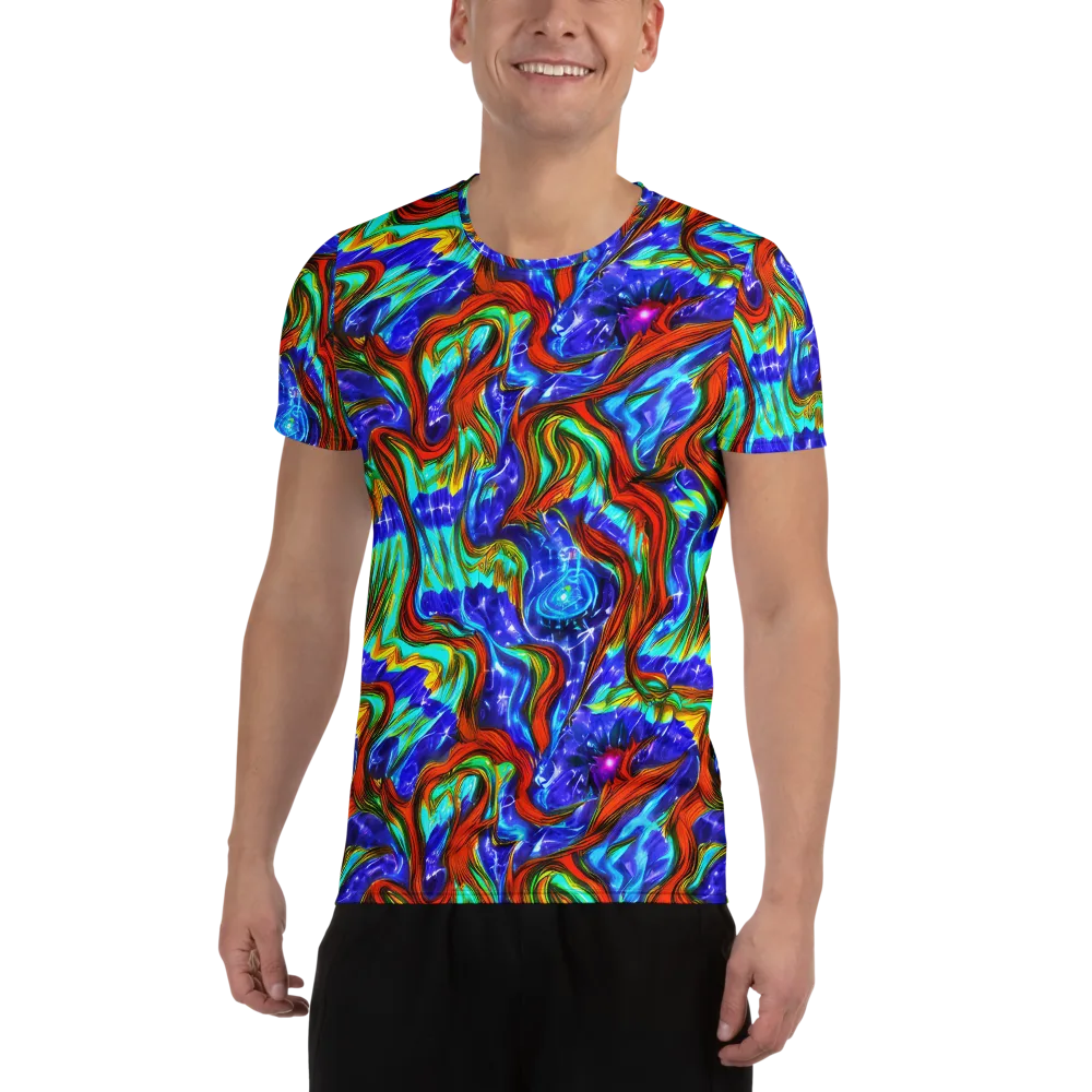 Bluefire Maze on Men's Athletic T-Shirt — Front