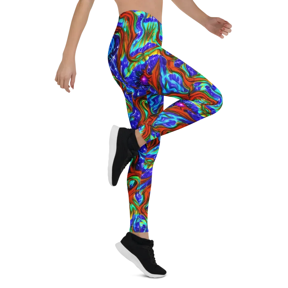 Bluefire Maze on Leggings — Right