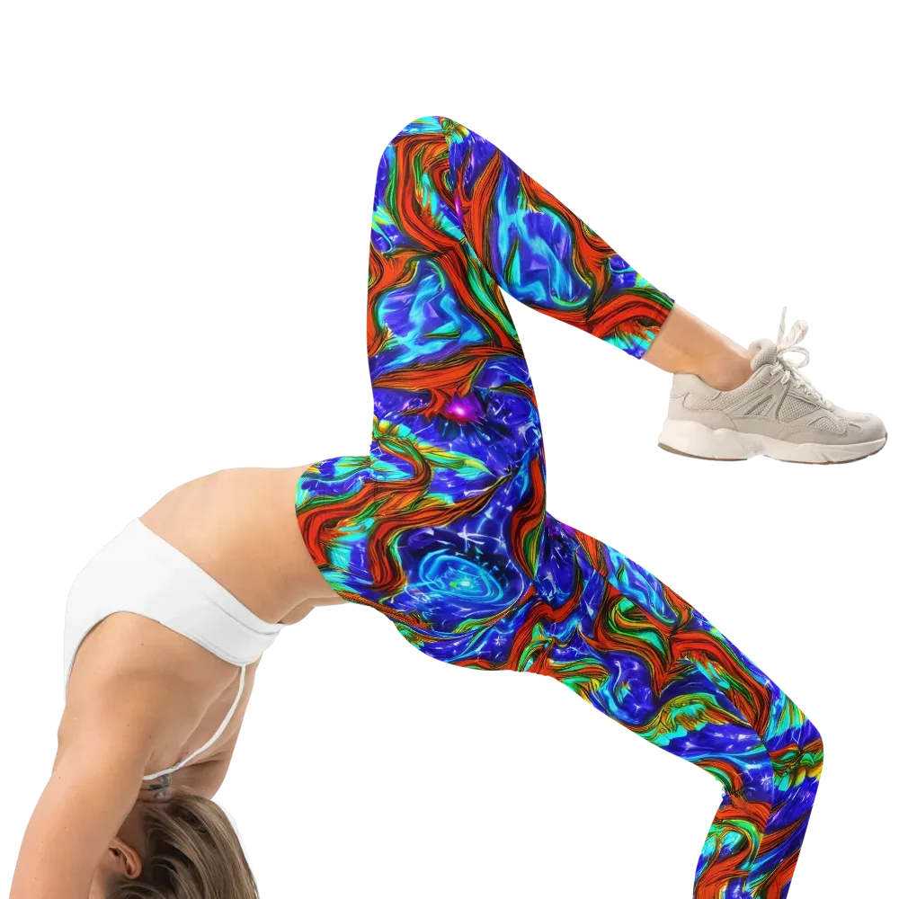 Bluefire Maze on Leggings — Right