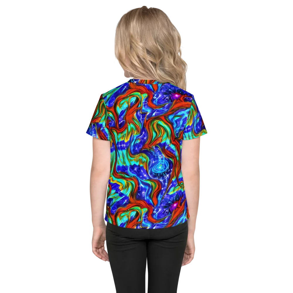 Bluefire Maze on Kids Crew Neck T-Shirt — Back