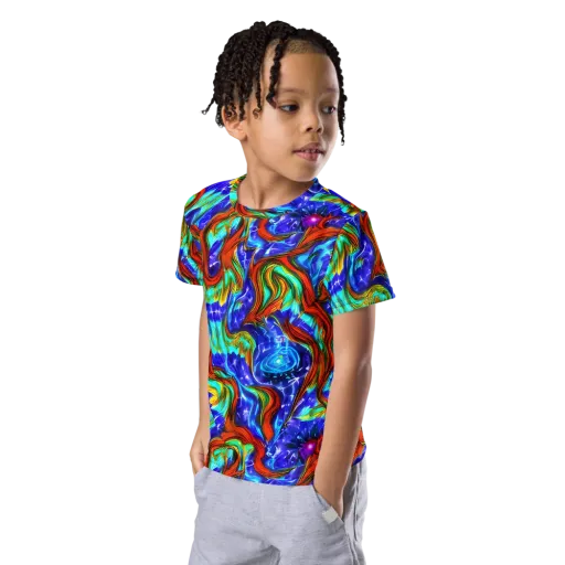 Bluefire Maze on a Kids Crew Neck T-Shirt