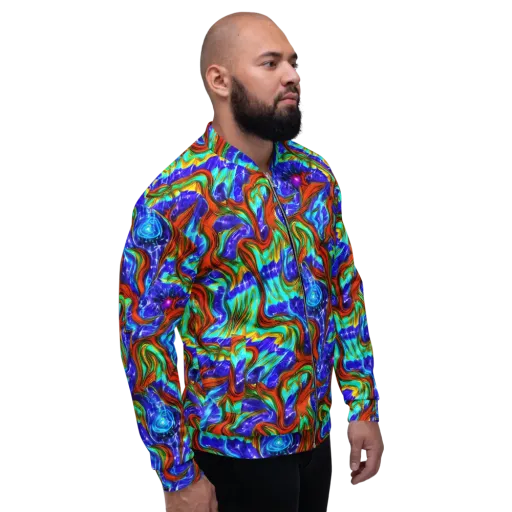 Bluefire Maze on a Bomber Jacket