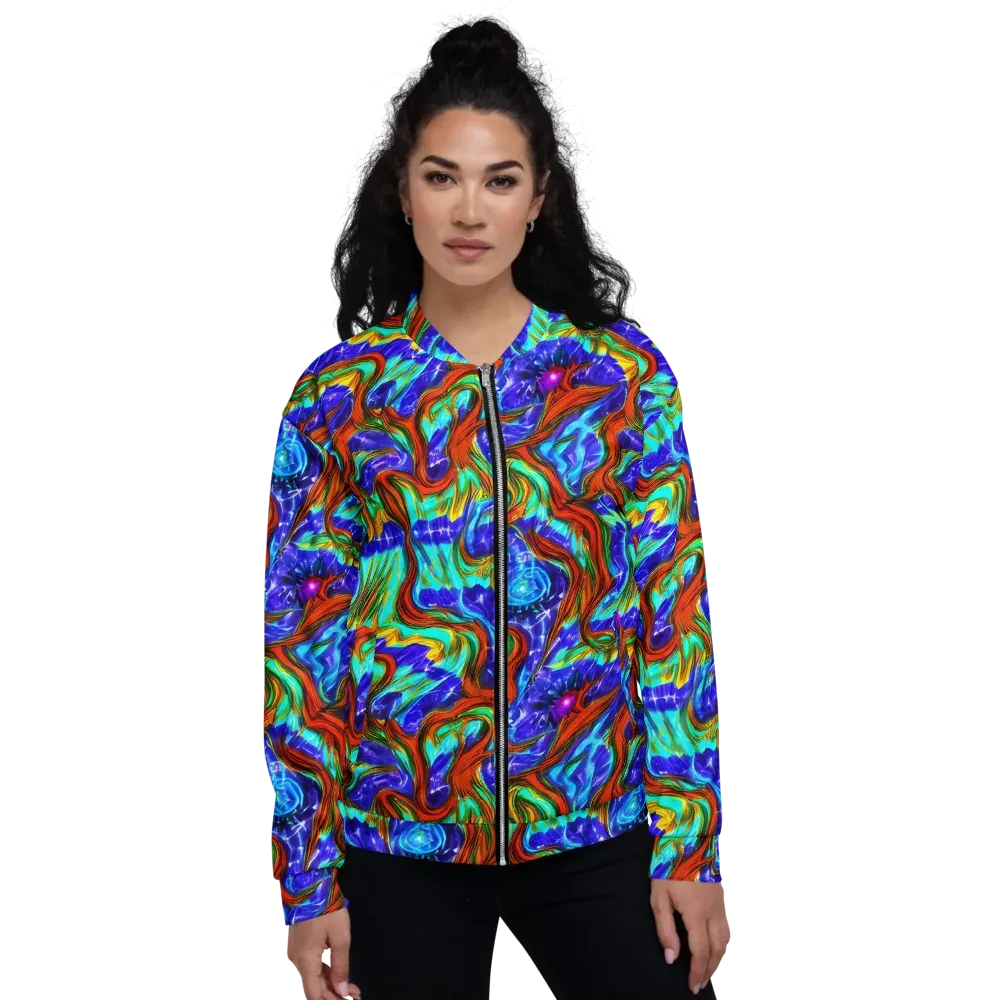 Bluefire Maze on Bomber Jacket — Front