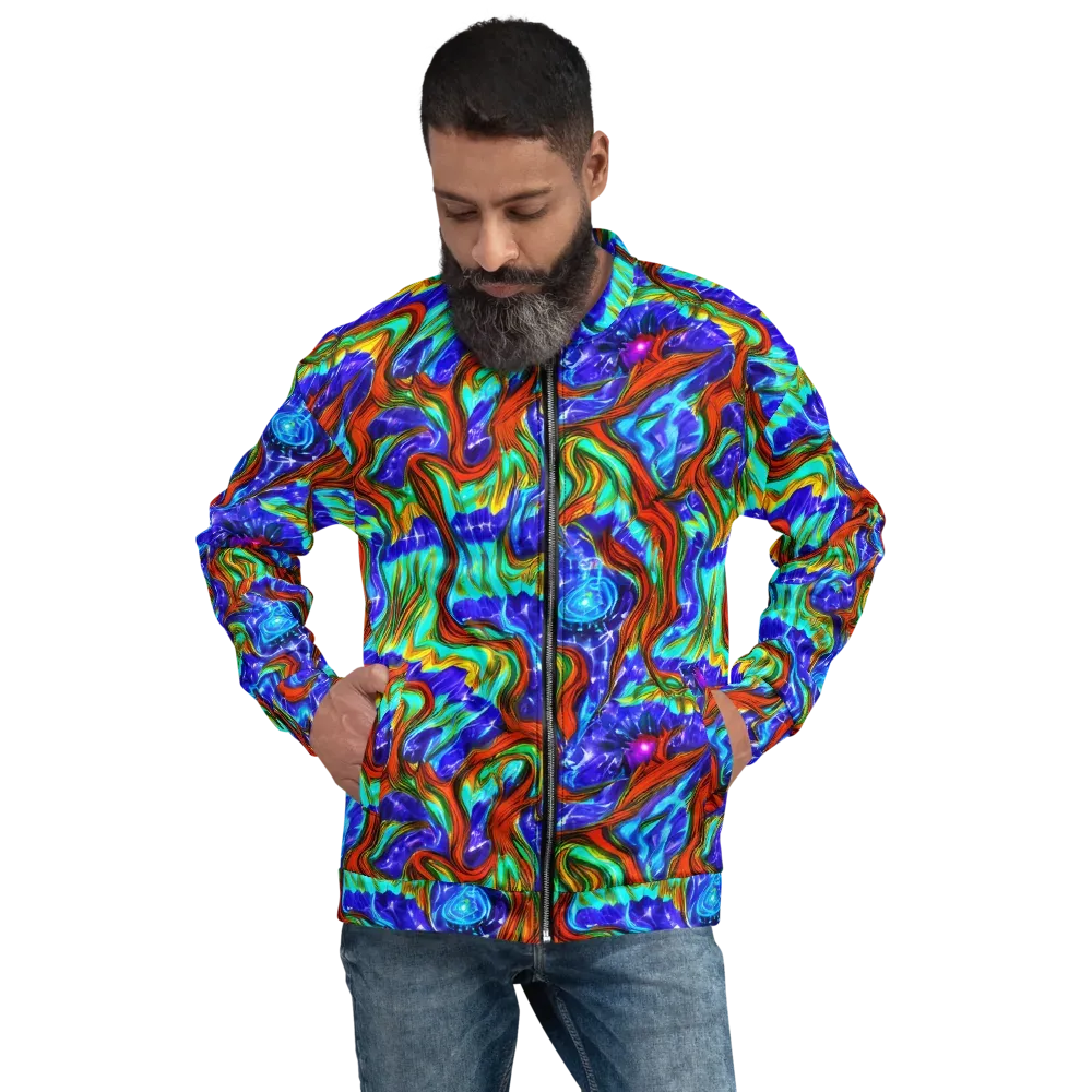 Bluefire Maze on Bomber Jacket — Front