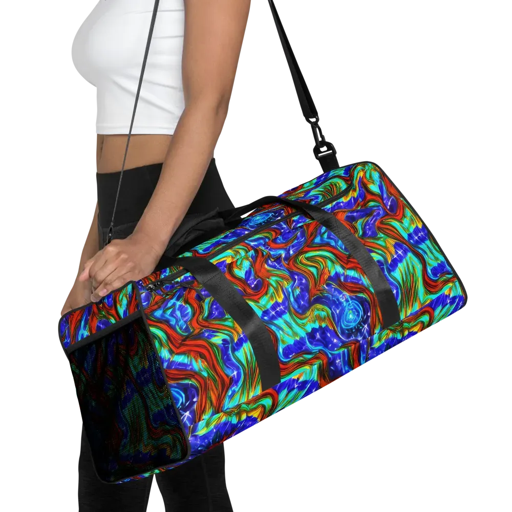 Bluefire Maze on Duffle Bag — Front