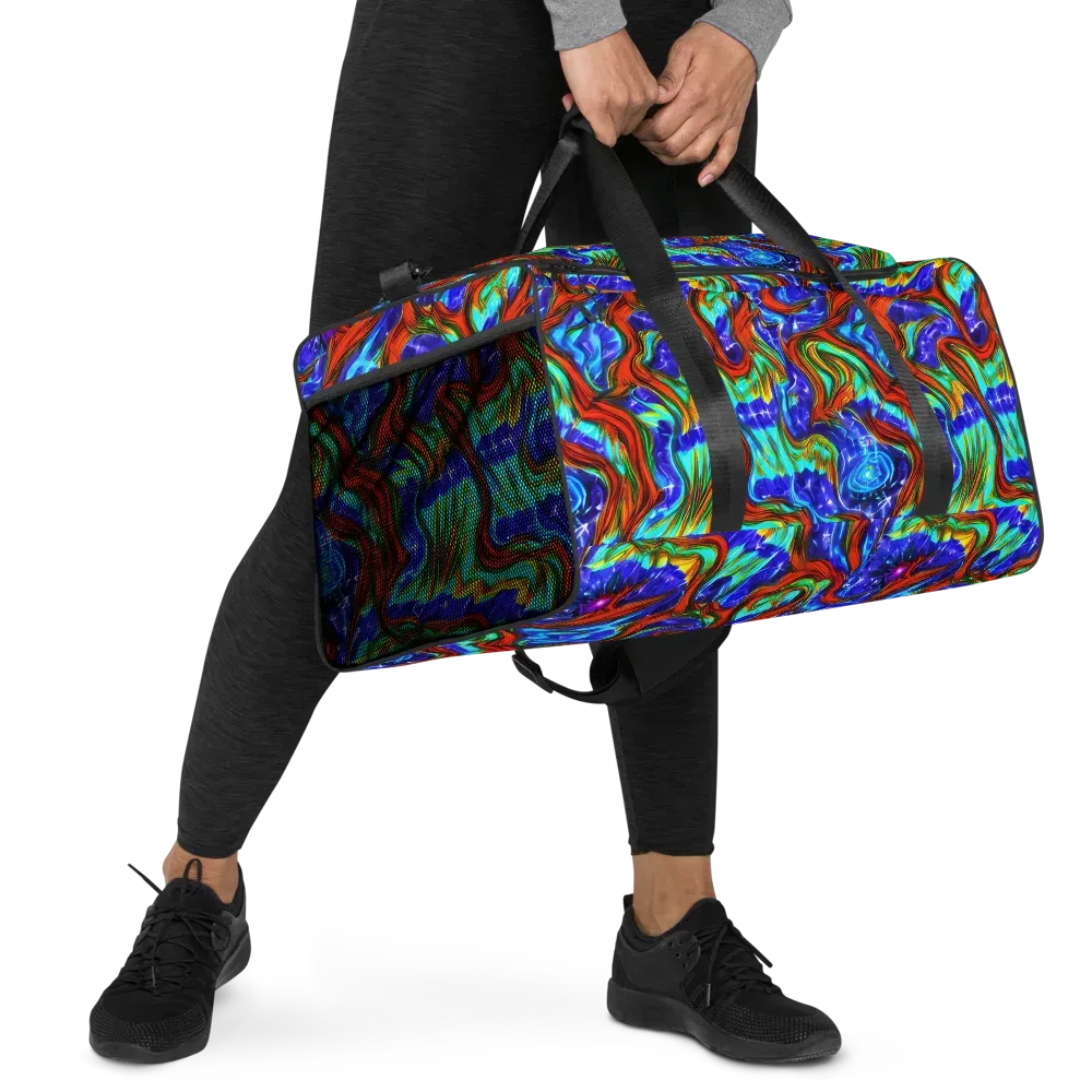 Bluefire Maze on Duffle Bag — Right Front