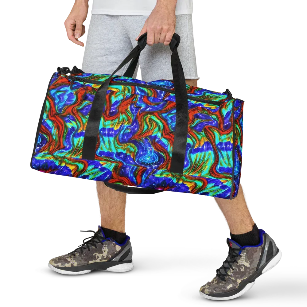 Bluefire Maze on Duffle Bag — Front