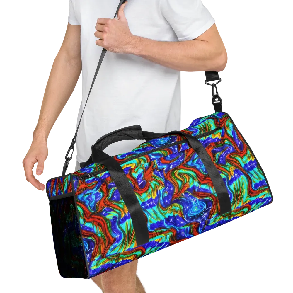 Bluefire Maze on Duffle Bag — Right Front