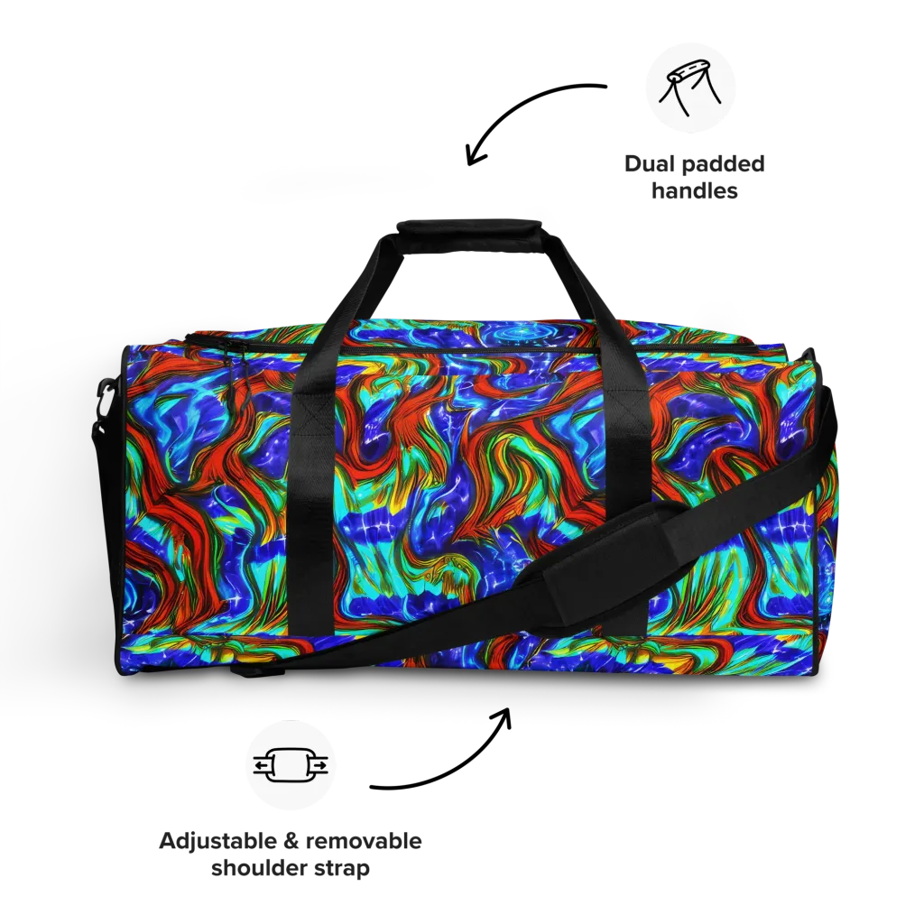 Bluefire Maze on Duffle Bag — Front