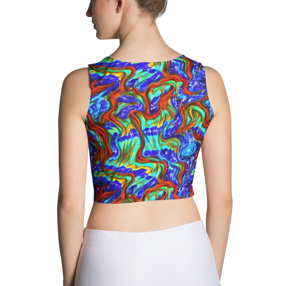 Bluefire Maze on Crop Top — Back