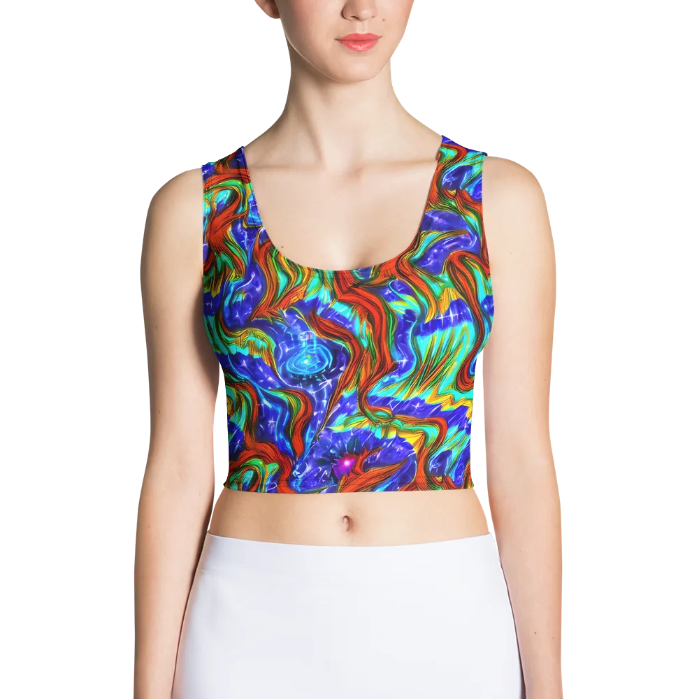 Bluefire Maze on Crop Top — Front
