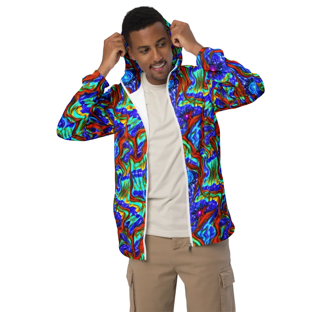 Bluefire Maze on Men's Windbreaker — Front