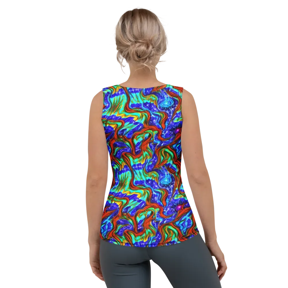 Bluefire Maze on Women's Tank Top — Back