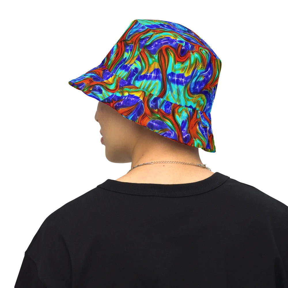 Bluefire Maze on Reversible Bucket Hat — Back Inside