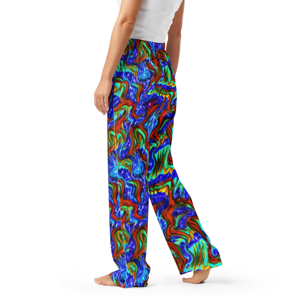 Bluefire Maze on Women's Pajama Pants — Left