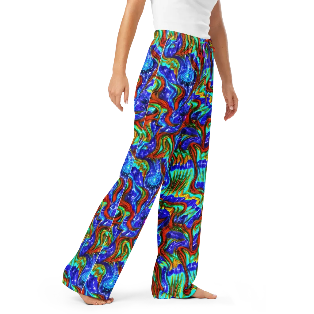 Bluefire Maze on Women's Pajama Pants — Right Front