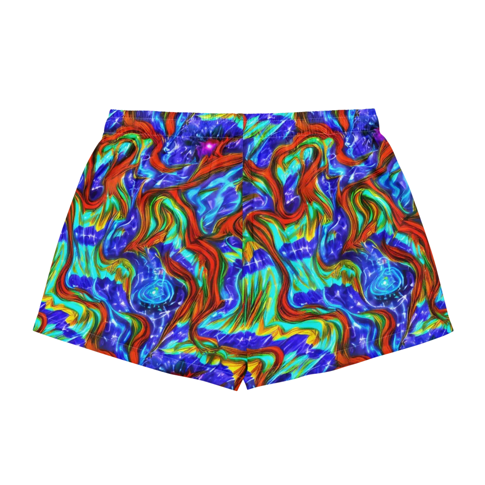 Bluefire Maze on Women's Pajama Shorts — Back