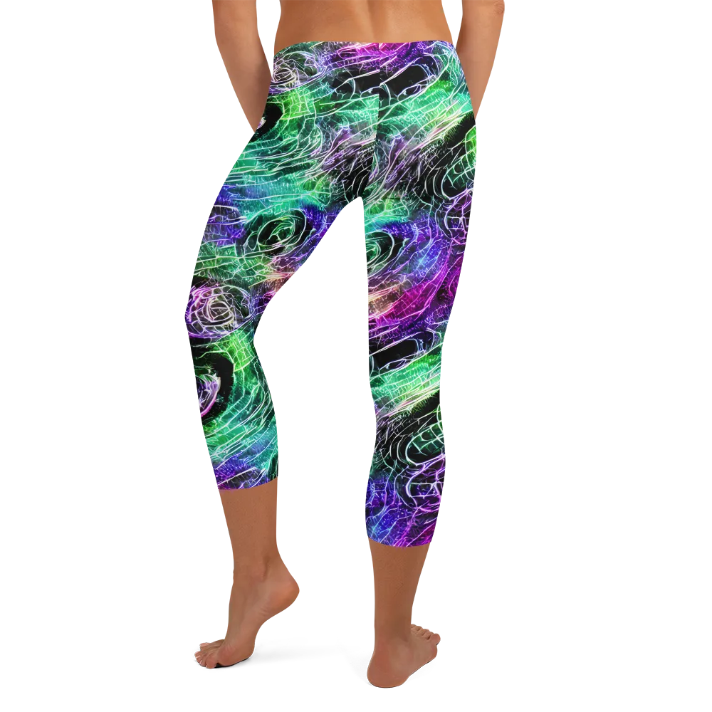 Neon Venom on Capri Leggings — Back