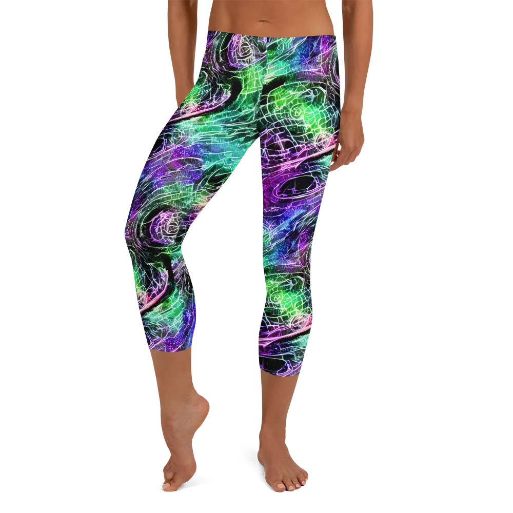 Neon Venom on Capri Leggings — Front