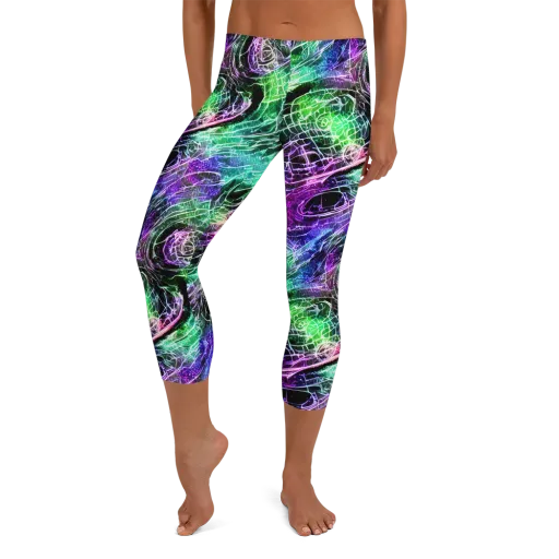 Neon Venom on a Capri Leggings