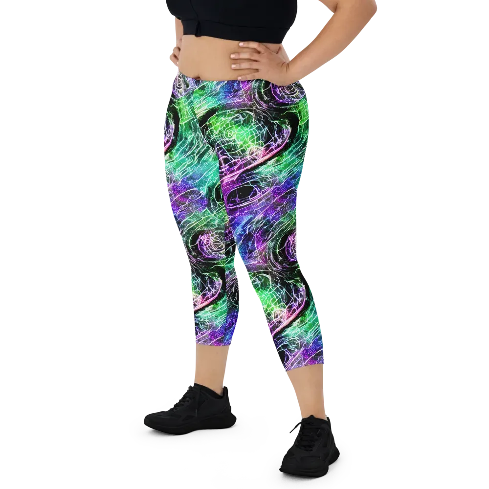 Neon Venom on Capri Leggings — Front