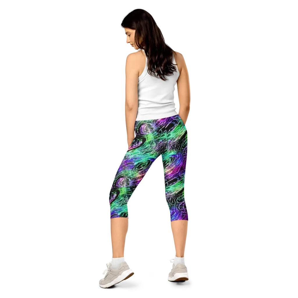 Neon Venom on Capri Leggings — Back