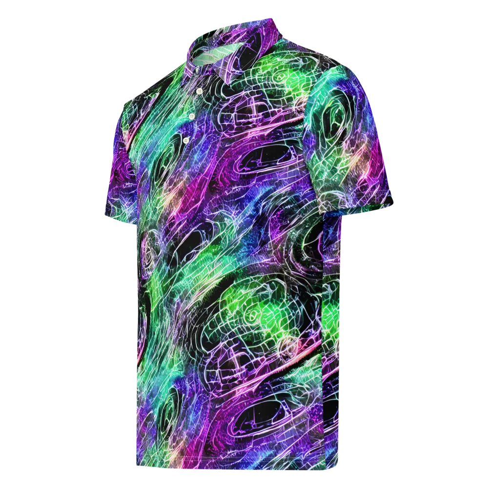 Neon Venom on Men's Slim Fit Polo Shirt — Left Front