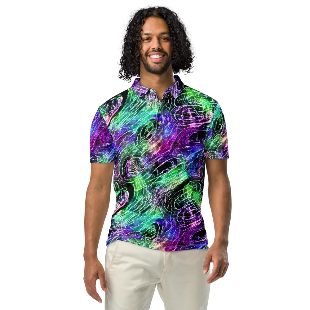 Neon Venom on Men's Slim Fit Polo Shirt — Front