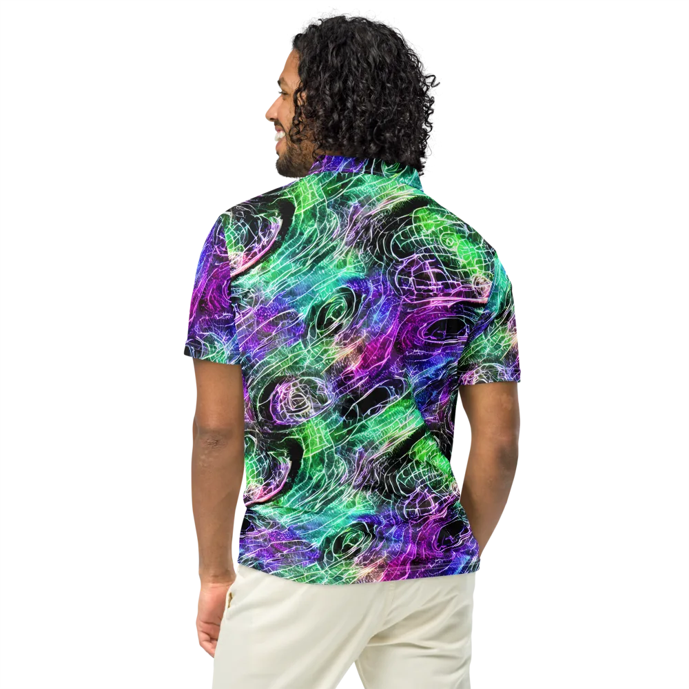 Neon Venom on Men's Slim Fit Polo Shirt — Back