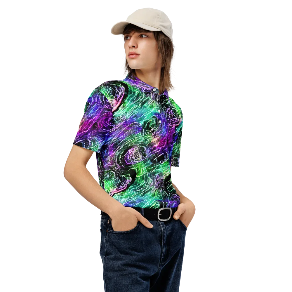 Neon Venom on Men's Slim Fit Polo Shirt — Right Front