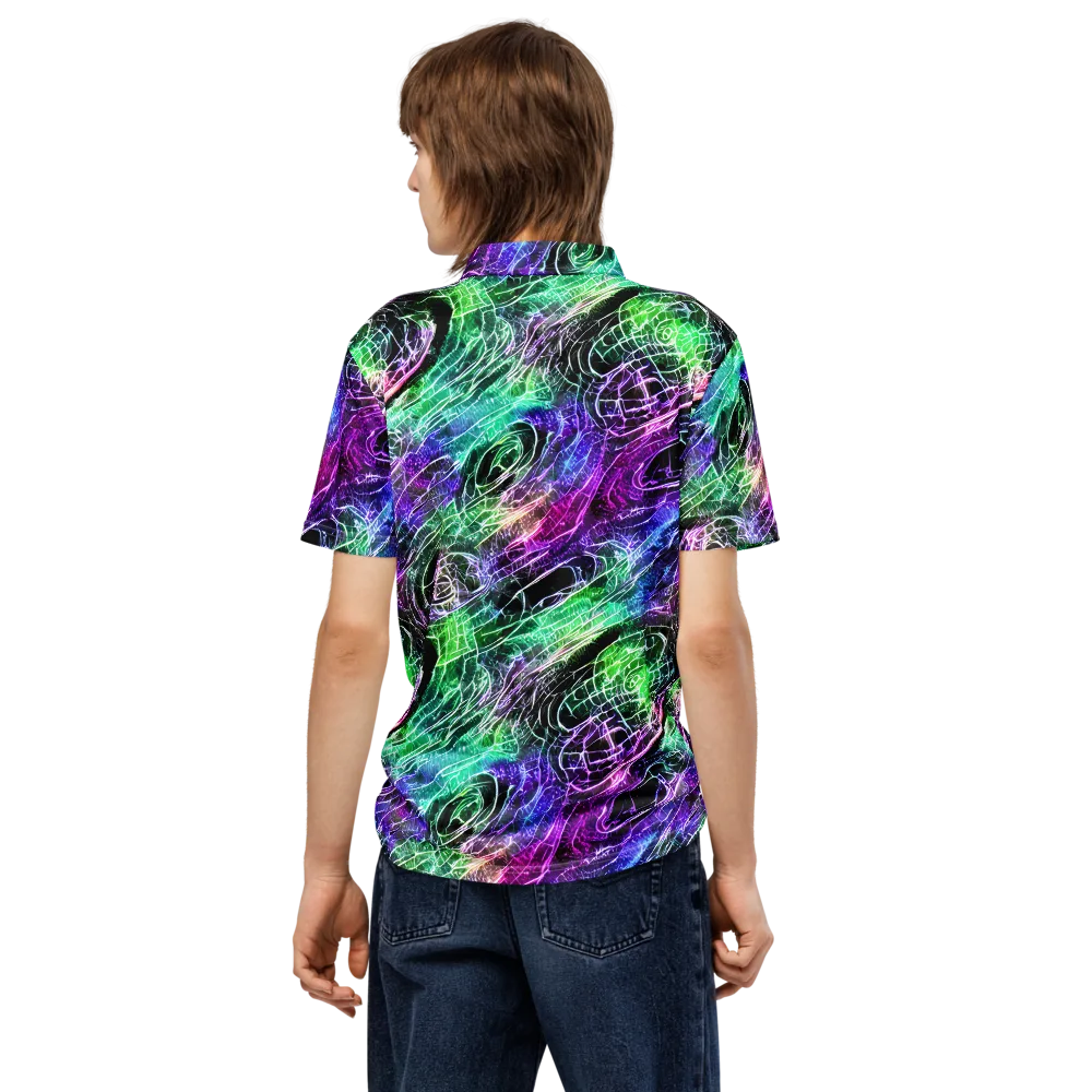 Neon Venom on Men's Slim Fit Polo Shirt — Back