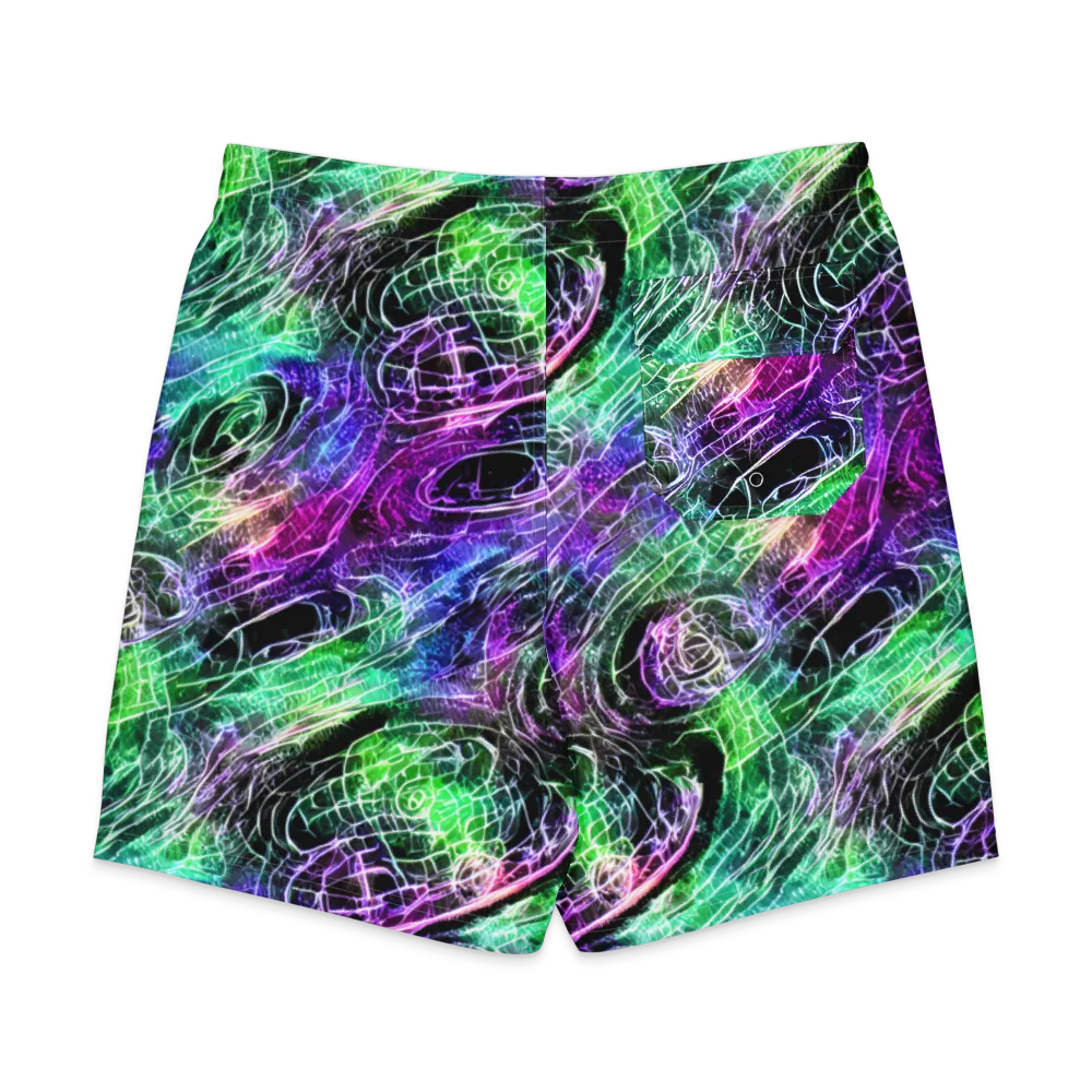 Neon Venom on Men's Board Shorts — Back