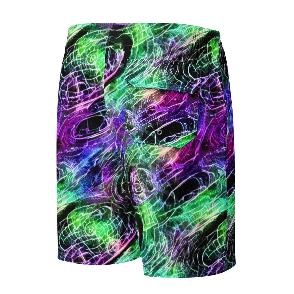 Neon Venom on Men's Board Shorts — Back