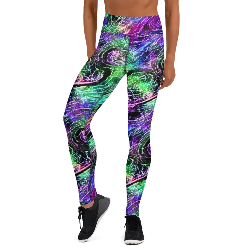 Neon Venom on Yoga Leggings — Front